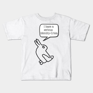 Wittgenstein Rabbit Duck Optical Illusion: I have a serious identity crisis Kids T-Shirt